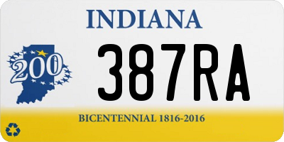 IN license plate 387RA