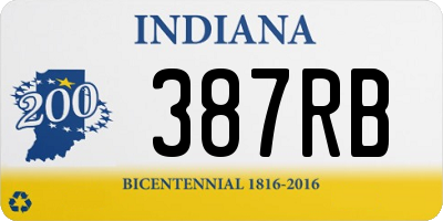 IN license plate 387RB