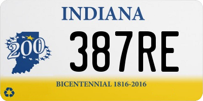 IN license plate 387RE