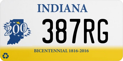 IN license plate 387RG