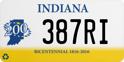 IN license plate 387RI