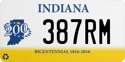 IN license plate 387RM