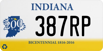 IN license plate 387RP