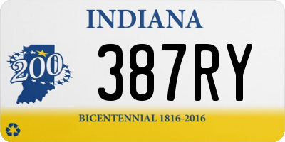 IN license plate 387RY