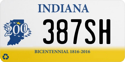 IN license plate 387SH