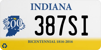 IN license plate 387SI