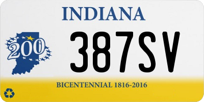 IN license plate 387SV