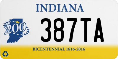 IN license plate 387TA