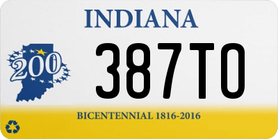 IN license plate 387TO