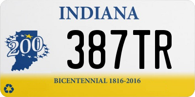 IN license plate 387TR