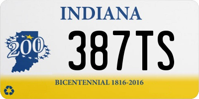 IN license plate 387TS