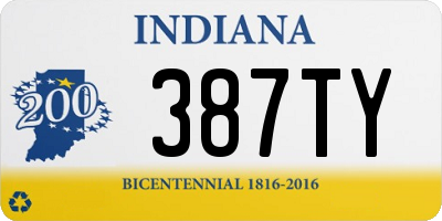 IN license plate 387TY