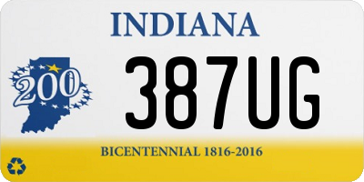 IN license plate 387UG