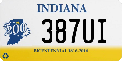 IN license plate 387UI