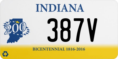 IN license plate 387V