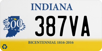 IN license plate 387VA