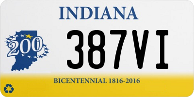 IN license plate 387VI