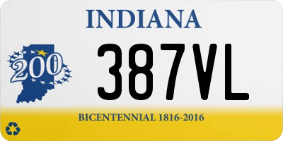 IN license plate 387VL