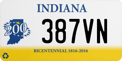 IN license plate 387VN