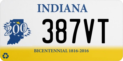 IN license plate 387VT