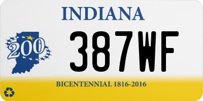 IN license plate 387WF