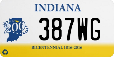 IN license plate 387WG