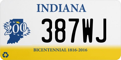 IN license plate 387WJ