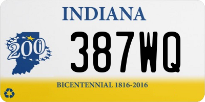 IN license plate 387WQ