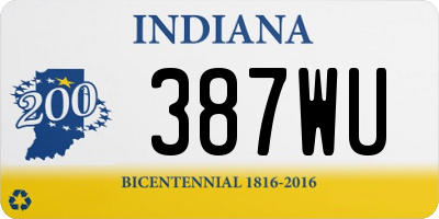 IN license plate 387WU