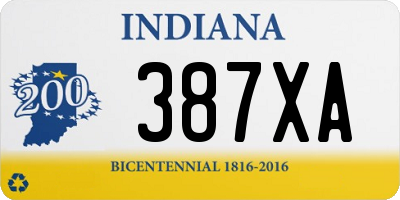 IN license plate 387XA