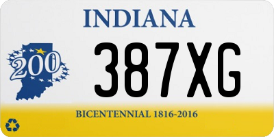 IN license plate 387XG