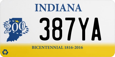 IN license plate 387YA