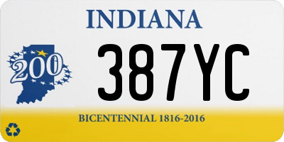 IN license plate 387YC