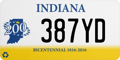 IN license plate 387YD