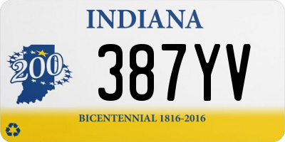 IN license plate 387YV