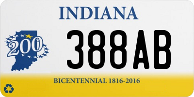 IN license plate 388AB