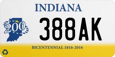 IN license plate 388AK