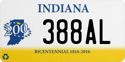 IN license plate 388AL