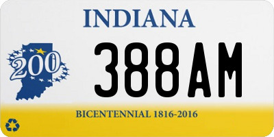 IN license plate 388AM