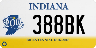 IN license plate 388BK