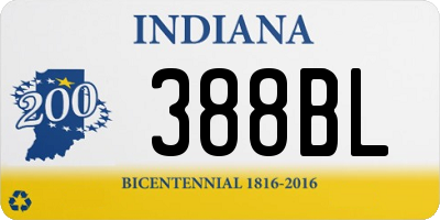 IN license plate 388BL