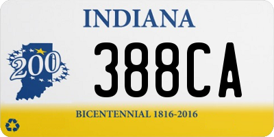 IN license plate 388CA