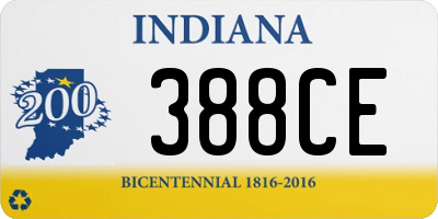 IN license plate 388CE