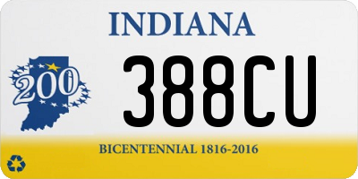 IN license plate 388CU