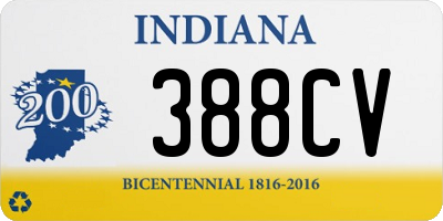 IN license plate 388CV