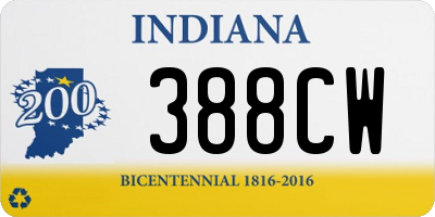 IN license plate 388CW