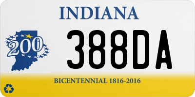 IN license plate 388DA