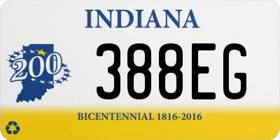 IN license plate 388EG