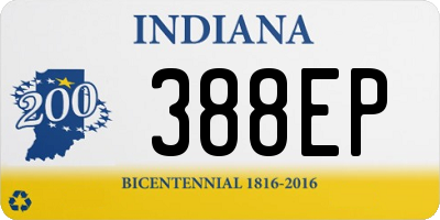 IN license plate 388EP