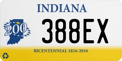 IN license plate 388EX